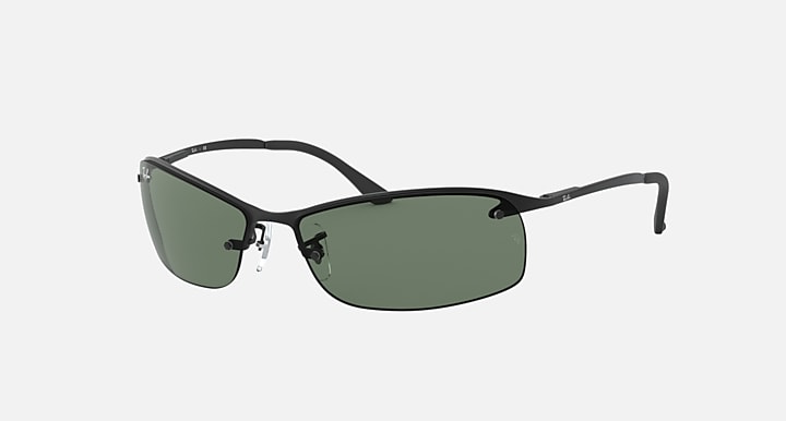 Ray-Ban RB3183 Black with Green Solid Color lenses - 30