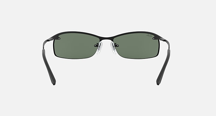 Ray-Ban RB3183 Black with Green Solid Color lenses - 180