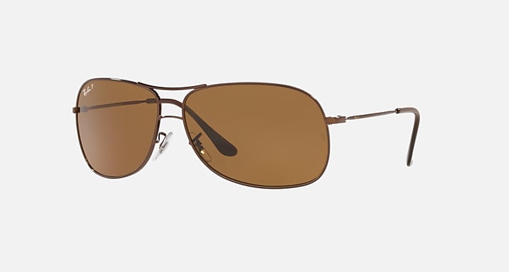 Ray-Ban RB3267 Brown with Brown Polarized Solid Color lenses - 30