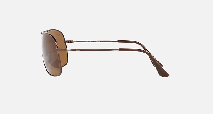 Ray-Ban RB3267 Brown with Brown Polarized Solid Color lenses - Lateral