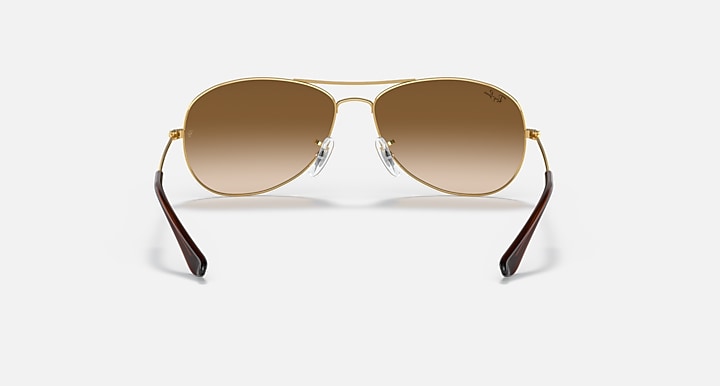 Ray-Ban COCKPIT Arista Gold with Light Brown Gradient Gradient lenses - Back