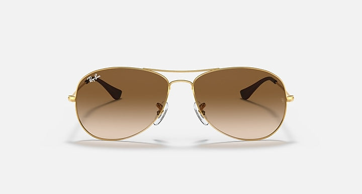 Ray-Ban COCKPIT Arista Gold with Light Brown Gradient Gradient lenses - Front