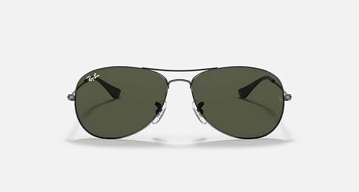 Ray-Ban COCKPIT Gunmetal with G-15 Green Solid Color lenses - Front