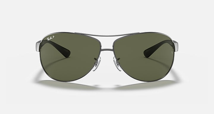 Ray-Ban RB3386 Gunmetal with G-15 Green Polarized Solid Color lenses - Front