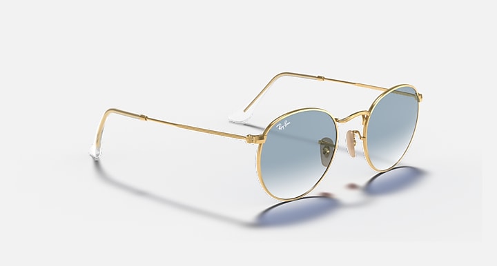 Ray-Ban ROUND FLAT LENSES Arista Gold with Light Blue Gradient Gradient lenses - Alternative