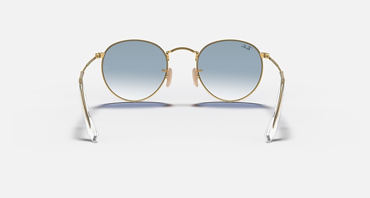 Ray-Ban ROUND FLAT LENSES Arista Gold with Light Blue Gradient Gradient lenses - Back