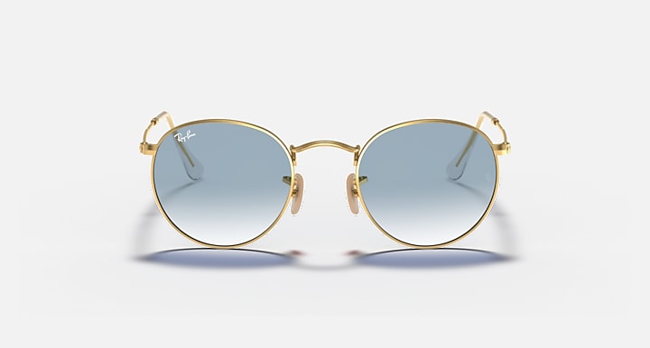Ray-Ban ROUND FLAT LENSES Arista Gold with Light Blue Gradient Gradient lenses - Front