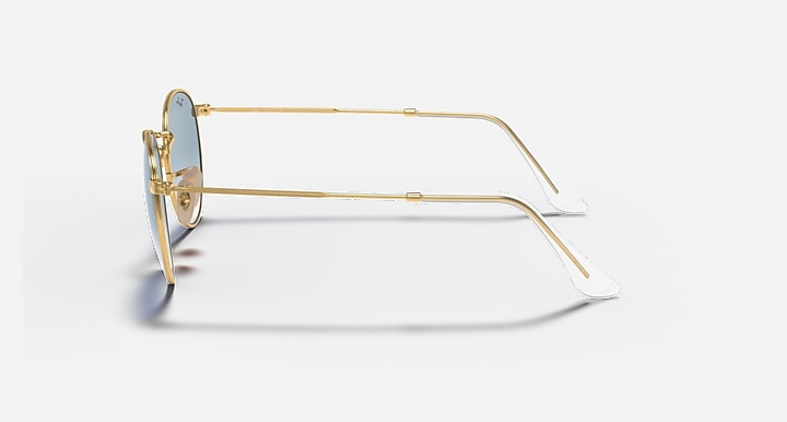 Ray-Ban ROUND FLAT LENSES Arista Gold with Light Blue Gradient Gradient lenses - Lateral