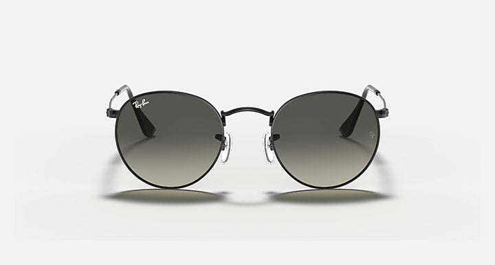 Ray-Ban ROUND FLAT LENSES Black with Grey Gradient Gradient lenses - Front