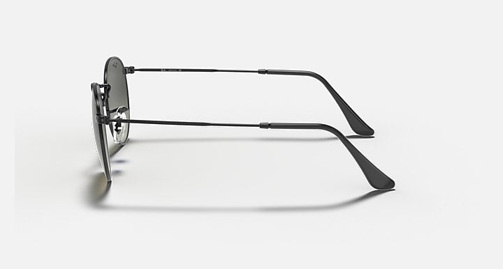 Ray-Ban ROUND FLAT LENSES Black with Grey Gradient Gradient lenses - Lateral