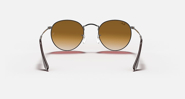 Ray-Ban ROUND FLAT LENSES Gunmetal with Light Brown Gradient Gradient lenses - Back
