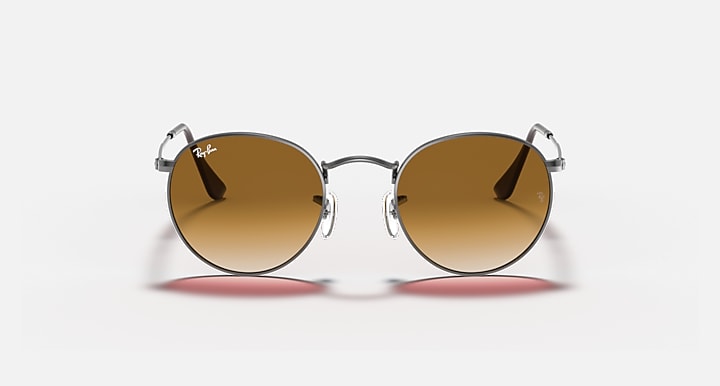 Ray-Ban ROUND FLAT LENSES Gunmetal with Light Brown Gradient Gradient lenses - Front