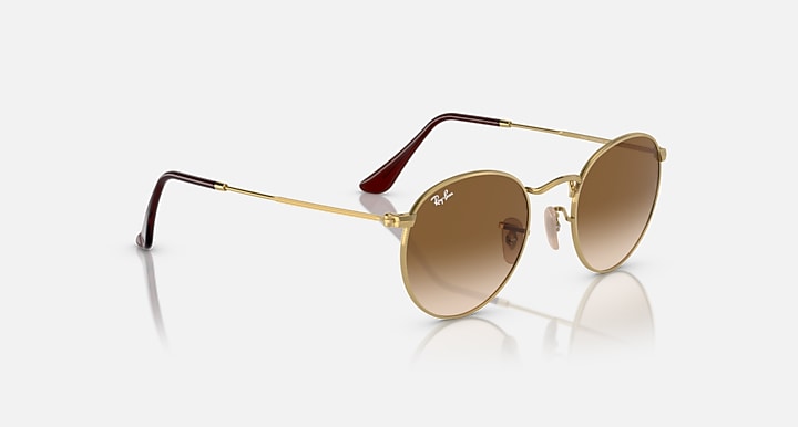 Ray-Ban ROUND METAL Gold with Brown Gradient lenses - Alternative