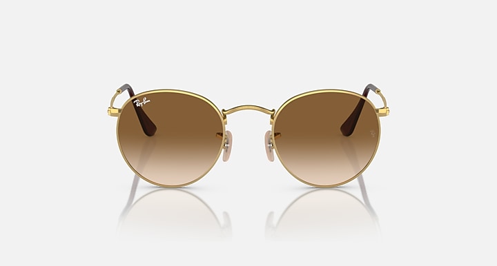 Ray-Ban ROUND METAL Gold with Brown Gradient lenses - Front