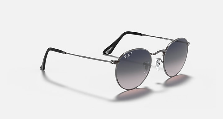 Ray-Ban ROUND METAL @COLLECTION Gunmetal with Polarized Blue & Grey Gradient Gradient lenses - Alternative
