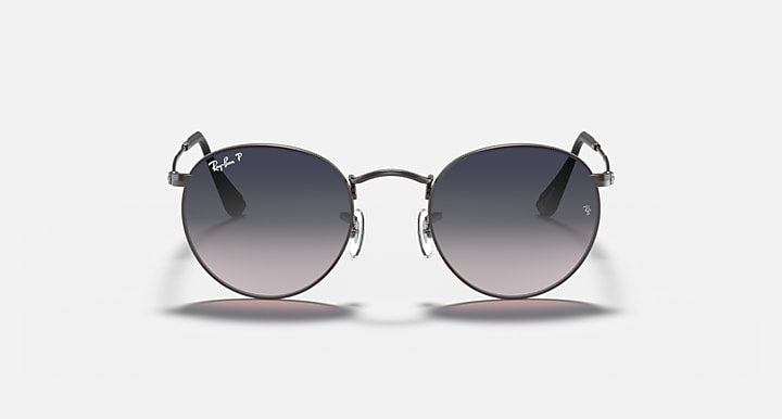 Ray-Ban ROUND METAL @COLLECTION Gunmetal with Polarized Blue & Grey Gradient Gradient lenses - Front