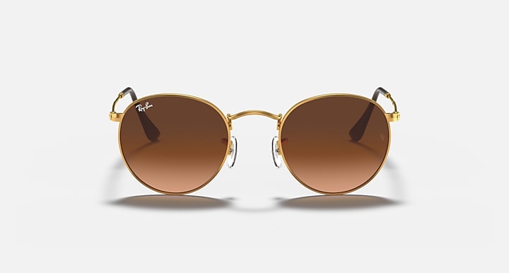 Ray-Ban ROUND METAL Light Bronze with Pink/Brown Gradient Gradient lenses - Front