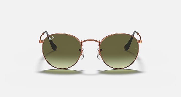 Ray-Ban ROUND METAL Bronze-Copper with Green Gradient Gradient lenses - Front