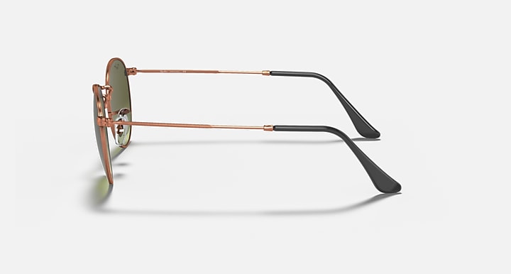 Ray-Ban ROUND METAL Bronze-Copper with Green Gradient Gradient lenses - Lateral