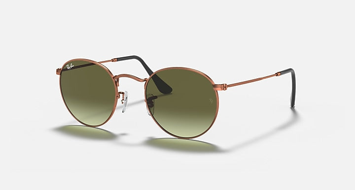 Ray-Ban ROUND METAL Bronze-Copper with Green Gradient Gradient lenses - Quarter