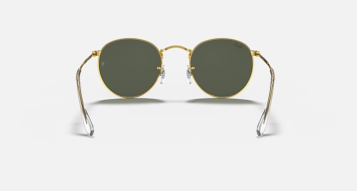 Ray-Ban ROUND METAL LEGEND GOLD Gold with G-15 Green Solid Color lenses - Back