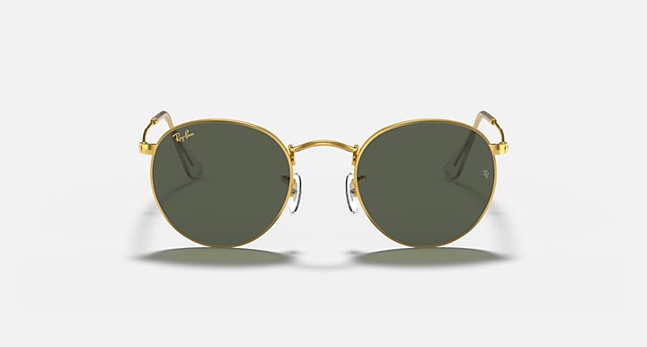 Ray-Ban ROUND METAL LEGEND GOLD Gold with G-15 Green Solid Color lenses - Front