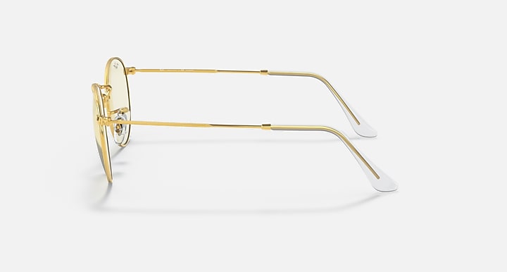 Ray-Ban ROUND BLUE-VIOLET LIGHT CLEAR EVOLVE Gold with Clear Photochromic lenses - Lateral