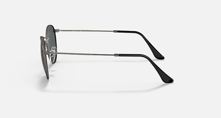 Ray-Ban ROUND METAL ANTIQUED Gunmetal; Antique Gunmetal with Dark Grey Solid Color lenses - Lateral