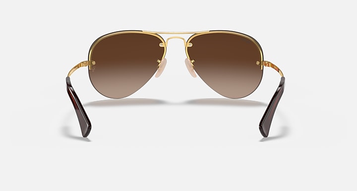Ray-Ban RB3449 Arista Gold with Brown Gradient Gradient lenses - Back