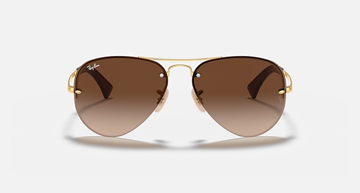 Ray-Ban RB3449 Arista Gold with Brown Gradient Gradient lenses - Front