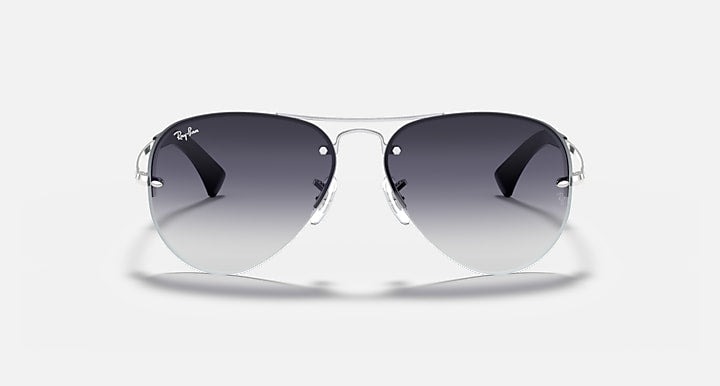 Ray-Ban RB3449 Silver with Grey Gradient Gradient lenses - Front