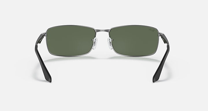 Ray-Ban RB3498 Gunmetal with G-15 Green Solid Color lenses - Back