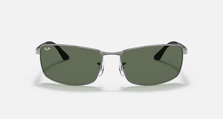 Ray-Ban RB3498 Gunmetal with G-15 Green Solid Color lenses - Front
