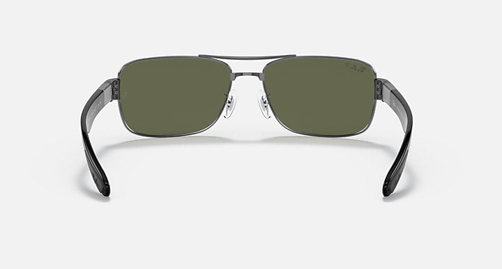 Ray-Ban RB3522 Gunmetal with G-15 Green Polarized Solid Color lenses - Back