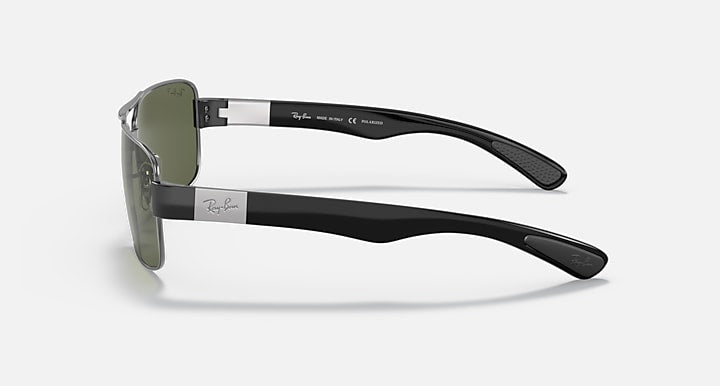 Ray-Ban RB3522 Gunmetal with G-15 Green Polarized Solid Color lenses - Lateral