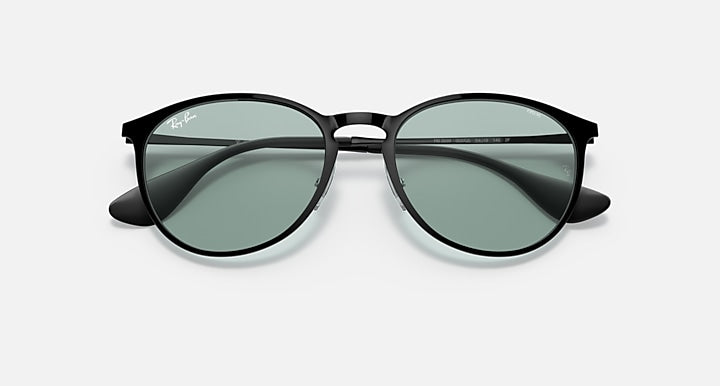 Ray-Ban ERIKA METAL EVOLVE Black with Photochromic Green Gradient Blue Photochromic lenses - Closed Front