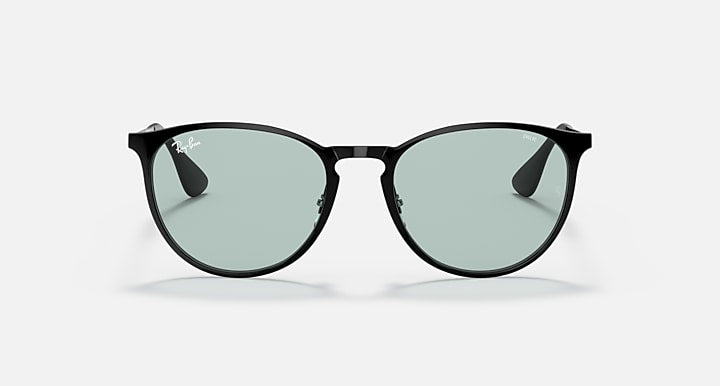 Ray-Ban ERIKA METAL EVOLVE Black with Photochromic Green Gradient Blue Photochromic lenses - Front