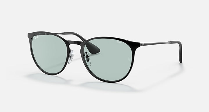 Ray-Ban ERIKA METAL EVOLVE Black with Photochromic Green Gradient Blue Photochromic lenses - Quarter