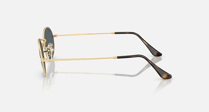 Ray-Ban OVAL FLAT LENSES Arista Gold with Blue Solid Color lenses - Lateral