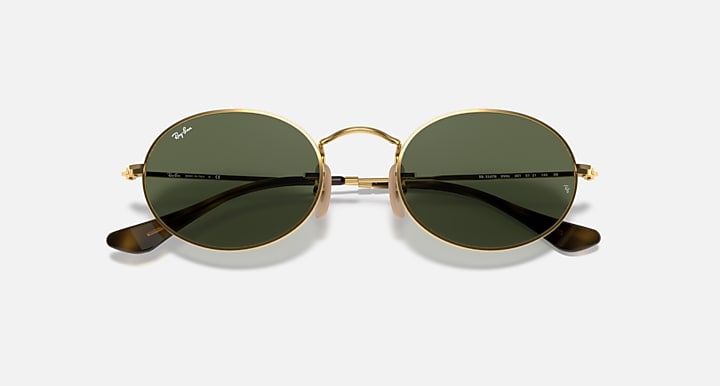 Ray-Ban OVAL FLAT LENSES As shown with As shown lenses - Closed Front