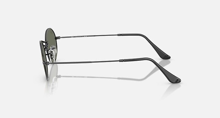 Ray-Ban OVAL FLAT LENSES Black with Bronze Solid Color - Mirror lenses - Lateral