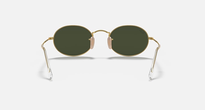 Ray-Ban OVAL METAL Arista Gold with G-15 Green Solid Color lenses - Back