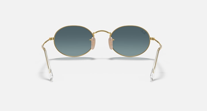 Ray-Ban OVAL METAL Arista Gold with Blue Gradient Gradient lenses - Back
