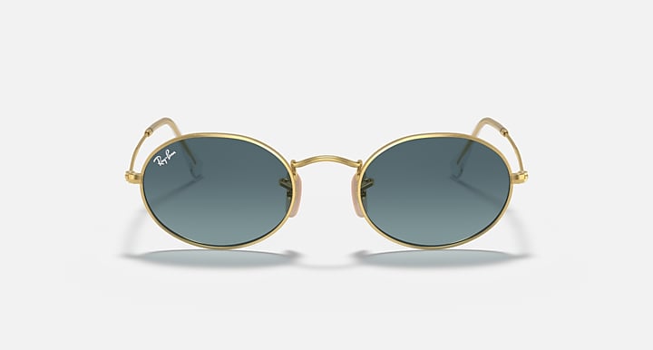 Ray-Ban OVAL METAL Arista Gold with Blue Gradient Gradient lenses - Front