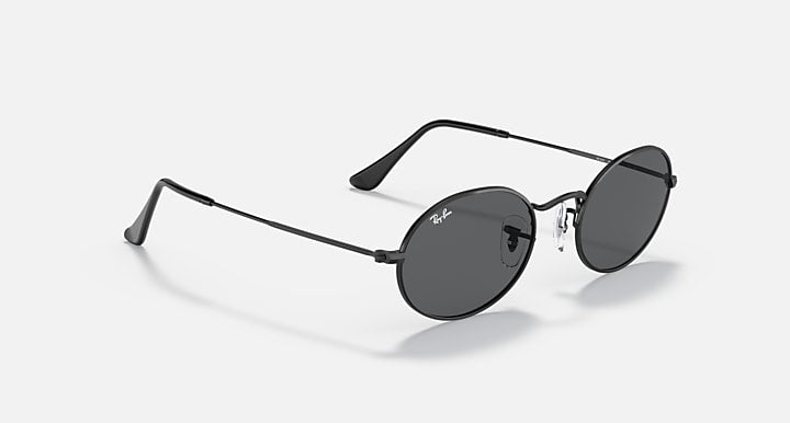 Ray-Ban OVAL METAL Black with Dark Grey Solid Color lenses - Alternative