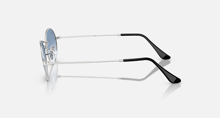 Ray-Ban OVAL METAL Silver with Clear Gradient Blue Gradient lenses - Lateral