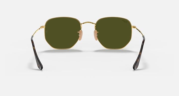 Ray-Ban HEXAGONAL FLAT LENSES Arista Gold with Silver Flash Solid Color - Mirror lenses - Back