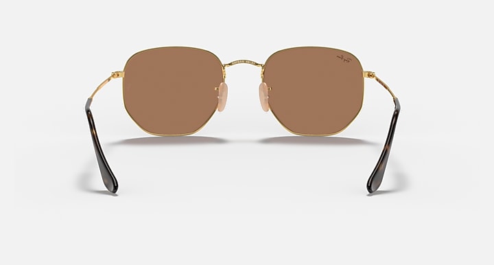 Ray-Ban HEXAGONAL FLAT LENSES Arista Gold with Bronze Solid Color - Mirror lenses - Back