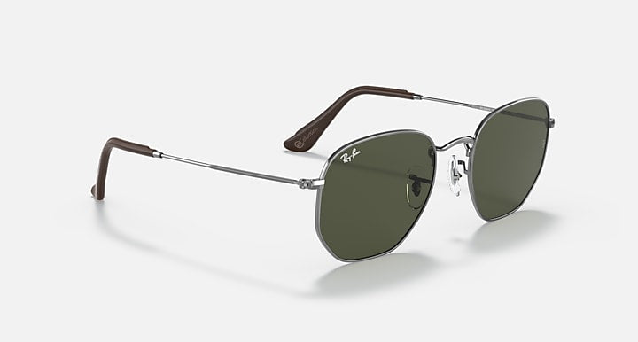 Ray-Ban HEXAGONAL @COLLECTION Gunmetal with G-15 Green Solid Color lenses - Alternative