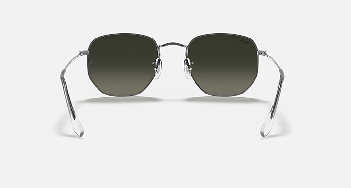 Ray-Ban HEXAGONAL FLAT LENSES Gunmetal with Grey Gradient Gradient lenses - Back